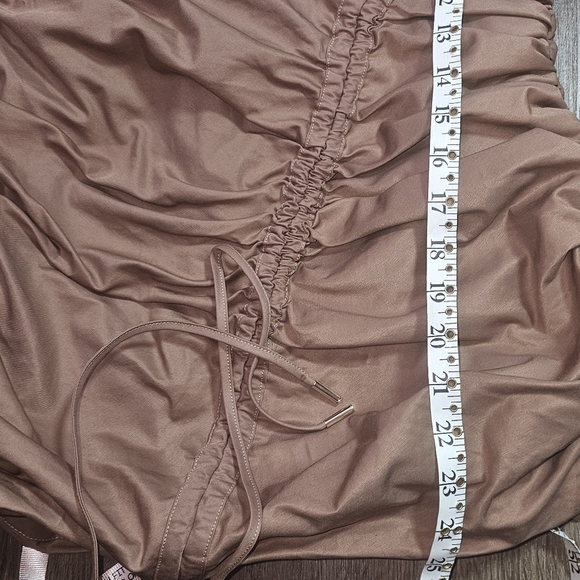 House Of CB Womens Dress Sz M Indra Mocha Off Shoulder Mini,Party,Dance Ruched - Picture 12 of 15